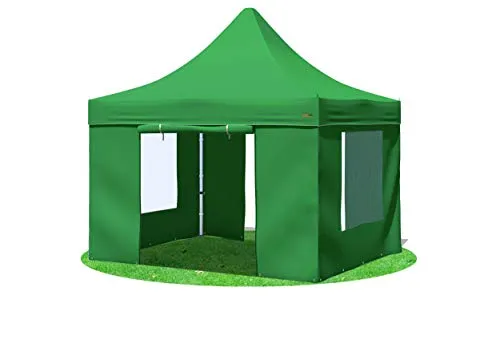 Stabilezelte Faltpavillon 3x3 Meter Premium mit Fensterseiten Grün