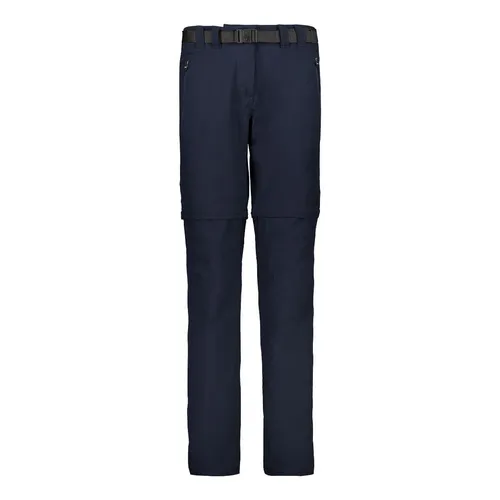CMP Women's Zip Off Pant - Zip-Off-Hose in Blau, Gr. 42 - Damen Outdoor- und Wanderhose, ideal für wechselhaftes Wetter. Stretchmaterial sorgt für optimale Bewegungsfreiheit beim Wandern und Trekking.