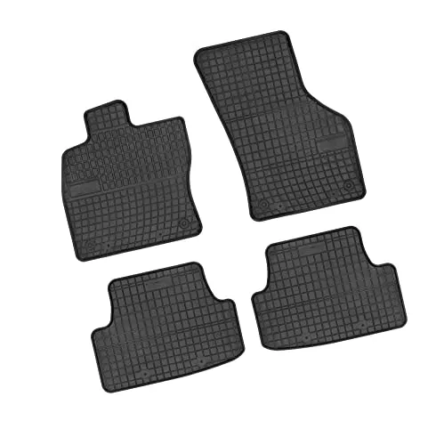 Bär-AfC VW05590 Gummimatten Auto Fußmatten Schwarz, Erhöhter Rand, Set 4-teilig, Passgenau für Volkswagen Golf 7 Typ AU Baujahr 2012 bis 2020
