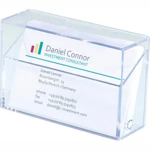 Sigel Visitenkartenbox VA110, für 100 Visitenkarten, Kunststoff, glasklar