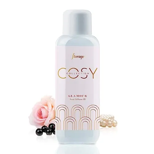 florage Raumduft Nachfüllflasche 500ml Glamour für Reed Diffuser Duftstäbchen, Aroma Nachfüller für Stäbchen, Nachfüllpack für Lufterfrischer zum nachfüllen, Raumerfrischer Refill