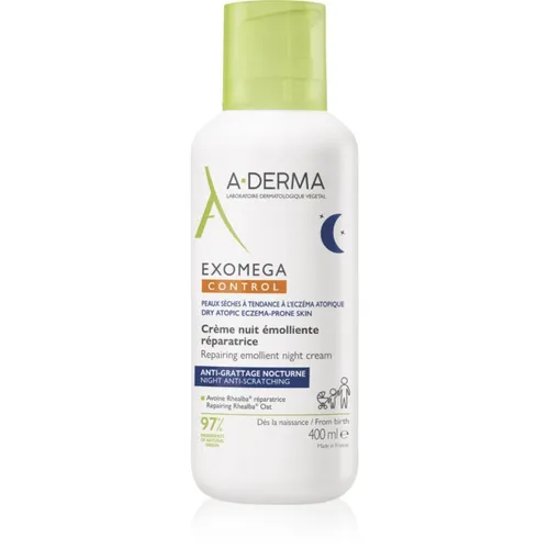 A-Derma Exomega Control Repairing Emollient Night Cream regenerierende Nachtcreme gegen Kratzen 400 ml