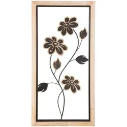 Xxxl Wanddeko - Stilvolle Metall- und Holzskulptur - Sonstige Wanddekoration, beeindruckende 3D-Optik in Braun und Schwarz, perfekt für einen modernen Wohnstil.