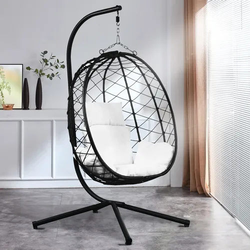 Luxus Hängesessel NEW XXL mit Gestell Schwarz von Ramroxx