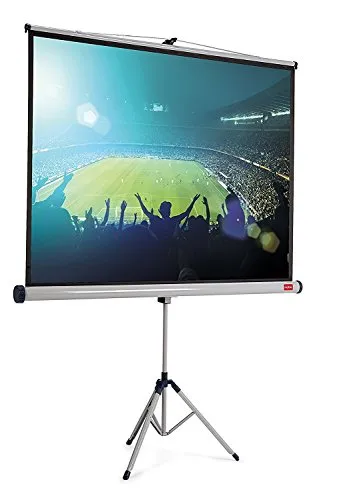 Nobo Beamer-Leinwand mit Dreibeinstativ - Beamer-Leinwände: Tragbare Projektorleinwand mit brillant weißer Oberfläche, ideal für mobile Präsentationen und gestochen scharfe Bilder.