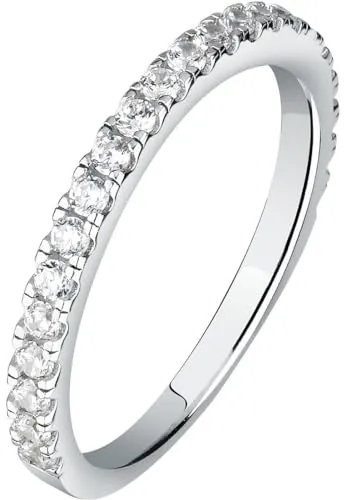 CHRIST Damen-Ring 925er Silber, recycelt Zirkonia 54, Silber 32027306