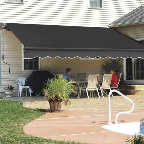 Sekey Gelenkarmmarkise 250×200 cm – Handkurbel Sonnenschutz für Balkon und Terrasse