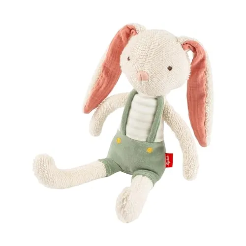sigikid Kuscheltier Hase - 34 cm - Plüsch-Spielzeug, idealer Kuschelpartner für Babys und Kleinkinder mit schlenkernden Armen und Beinen, aus hochwertigen Materialien und waschbar bei 30 °C.