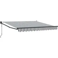 vidaXL Einziehbare Markise Anthrazit und Weiß 3x2,5 m - Stylische Markise in Anthrazit und Weiß, UV-beständig und ideal für Terrassen, Balkone oder Cafés. Schützt vor Sonnenstrahlen und sorgt für entspannte Stunden im Freien.