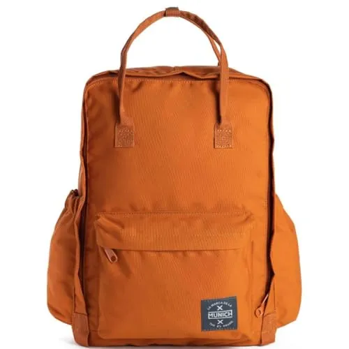 Munich Unisex Backpack Cour Large Dark - Modischer Rucksack für Damen - Damen-Rucksackhandtaschen aus strapazierfähigem Polyester mit praktischem Reißverschluss und stilvollem Design, ideal für den Alltag.