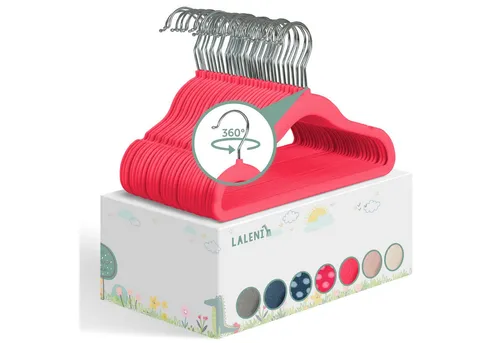 Laleni Kleiderbügel für Kinder mit Samtbezug - rutschfest, (30-tlg), 360° drehbar