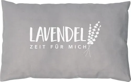 Herbalind Lavendelkissen Zeit für Mich Schurwolle & Lavendel grau Größe 30x20 cm