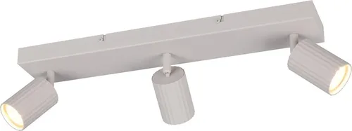 Moderne 3-flammige Deckenleuchte in warm grey - Lampen mit schwenkbaren Strahlern für flexible Lichtgestaltung, ideal für Tische und Arbeitsbereiche. Robust aus Metall und vielseitig montierbar.