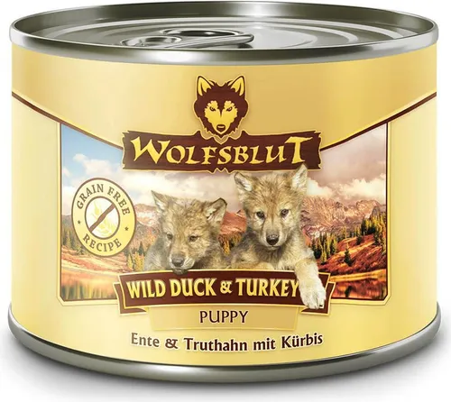 6x200 g Wolfsblut Puppy Nassfutter für Hunde - Wild Duck & Turkey
