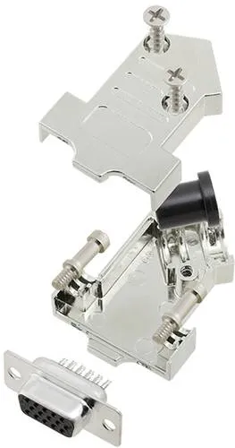 TRU COMPONENTS TCD45NT09MHDS15K 7709176 D-SUB Buchsenleisten-Set 45° Polzahl: 15 Lötkelch 1St.