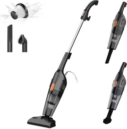 Deerma Staubsauger mit Kabel - 2-in-1 Stab- und Handstaubsauger - Stabstaubsauger & Elektrische Kehrbesen mit 1.2L Staubbehälter und ultraleichtem Design (1.09KG) für mühelose Reinigung von Hartböden und Teppichen.