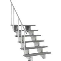 Dolle Außentreppe Gardenstep 120cm – 6 Stufen mit Geländer von DOLLE