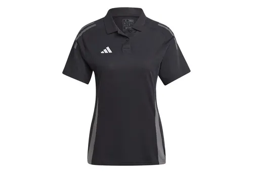 adidas Performance Tiro 24 Competition Poloshirt Damen Schwarzgrau, L (42-44) - Sportliches Poloshirt für Damen von adidas, ideal für Training und Freizeit, mit atmungsaktivem Material für optimalen Komfort.