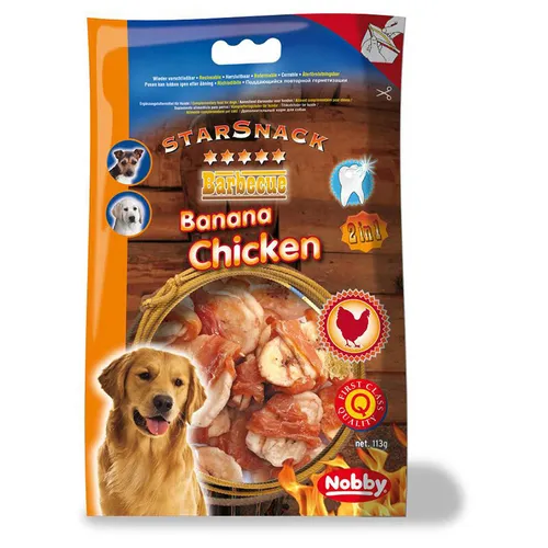 Nobby Hunde Starsnack Barbecue Banana Chicken 113 g, UVP 4,49 EUR, NEU