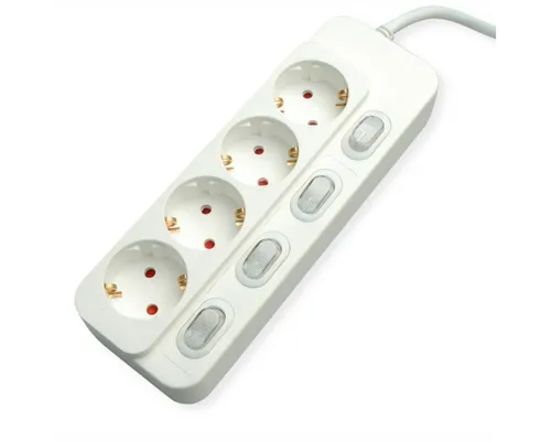 VALUE 4-fach Steckdosenleiste mit Einzelschaltern