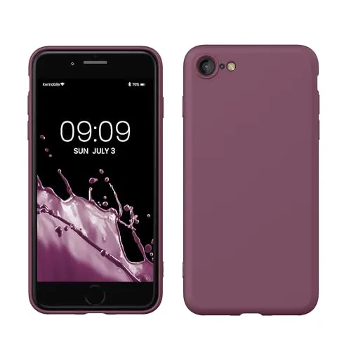 kwmobile Handyhülle für iPhone SE 2022 Hülle/iPhone SE 2020 / iPhone 8 / iPhone 7, für iPhone SE Hülle - Schutzhülle für kabelloses Laden - Case in Orchidee Violett
