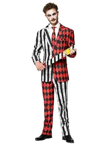 Suitmeister Twisted Circus Party Anzug für Herren - Größe: M - Kostüm Halloween, Karneval, Weihnachtsparty