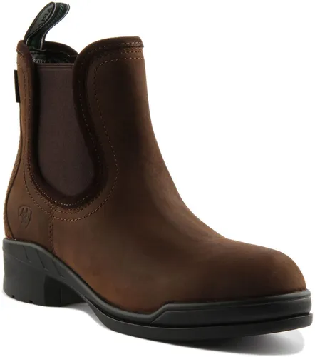 ARIAT Keswick Stahlkappe Wasserfest Arbeit Damen Stiefel IN Brown EU 36-42