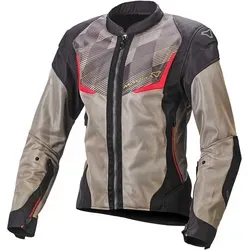 Macna Orcano Damen Motorrad Textiljacke - XL, schwarz-braun - Motorradjacke für Damen, ideal für den Sommer mit atmungsaktivem 3D Mesh-Gewebe und schützenden Schulter- und Ellenbogenprotektoren (Level 1)