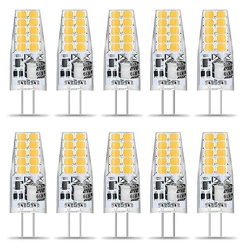 Wenscha G4 LED 3W - 10er Pack für 30W Halogenersatz - Energiesparlampen: 3W G4 LED Birnen, ersetzt 30W Halogen, 300 Lumen, 360° Abstrahlwinkel, flimmerfrei, ideal für energiesparende Beleuchtung mit langer Lebensdauer von 30.000 Stunden.