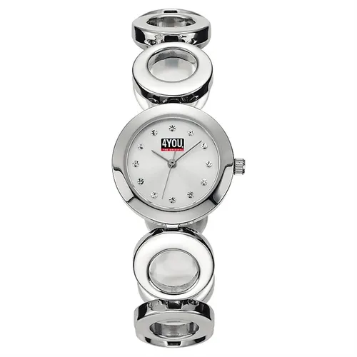 4YOU Damen Armbanduhr 4.4901 Edelstahl Gehäuse ZB mit Zirkonia Steinen UVP 69,-