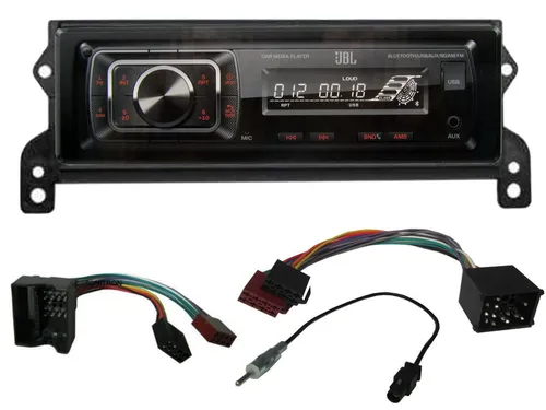 DSX JBL Bluetooth USB Aux In SD Karten Radio für BMW Mini Bj 01-08 - Autoradio mit Bluetooth, USB, AUX und SD-Kartenleser für BMW MINI (2001-2008). Genießen Sie hochwertigen Sound und einfache Installation mit allen benötigten Adaptern.