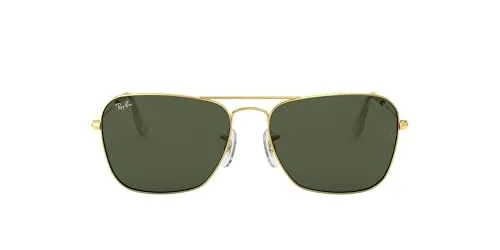 Ray-Ban Unisex Rb 3136 Sonnenbrille, Gold (Gestell: Gold, Gläser: Grün Klassisch 001), Large (Herstellergröße: 58)