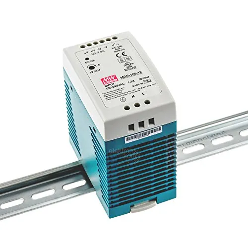 12Vdc 7,5A 100 Watt, Mean Well MDR-100-12 DIN-Rail LED Hutschienen Netzteil