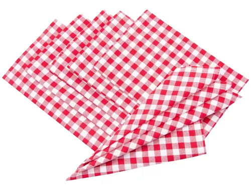ZOLLNER Stoffserviette 6er Set, 45 x 45 cm in rot von Zollner