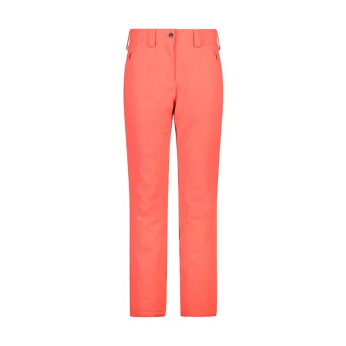 CMP Woman Pant red fluo (C649) 40 - Damen Skihose mit Clima Protect Membran, wasserdicht und atmungsaktiv für optimalen Schutz beim Skifahren und Snowboarden. Sportlicher Schnitt und hohe Bewegungsfreiheit.