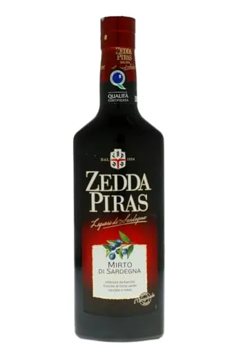 Zedda Piras Mirto di Sardegna (1 x 0.7 l) - Traditioneller sardischer Likör aus handverlesenen Myrtenbeeren, mild im Geschmack und ideal für gesellige Runden. Genießen Sie das mediterrane Aroma!