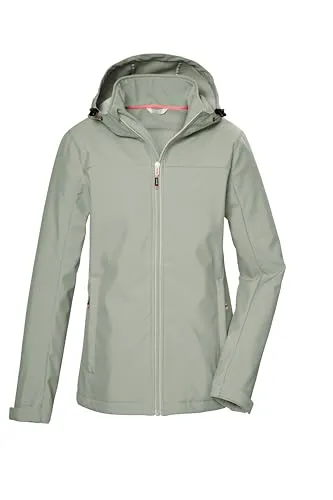 KILLTEC Damen Funktionsjacke KOS 102 WMN SFTSHLL JCKT - Funktionsjacke für Damen, wasserabweisend und winddicht mit Fleece-Fütterung, ideal für die Übergangszeit. Nachhaltige Herstellung ohne PFAS.