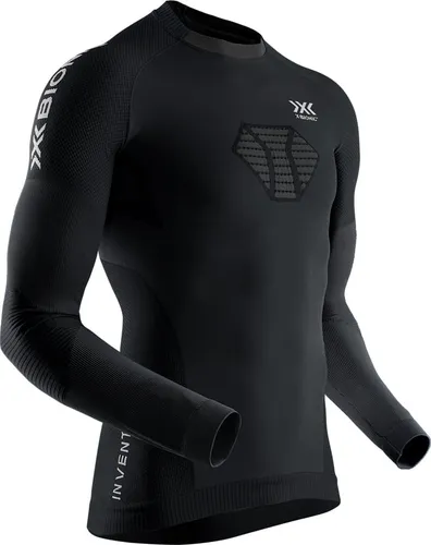 Herren Laufshirt INVENT 4.0 RUNNING SHIRT LG SL L - Atmungsaktives Longsleeve Shirt von X-Bionic mit innovativem Schnitt für besten Tragekomfort. Schützt dank Kidney Ribs effektiv vor Wind und Kälte – ideal für Läufer!