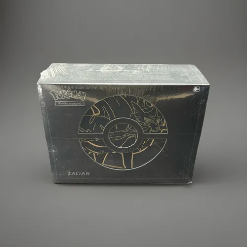 Pokemon Schwert & Schild - Zacian Top Trainer Box Plus (DE) - TCG OVP Displays mit limitierter Auflage, beinhaltet Promo-Karten und Booster für Sammler und Spieler ab 6 Jahren.