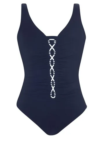 SUNFLAIR Damen Badeanzug mit Softschalen - Badeanzug für Damen mit verstellbaren Trägern und tiefem Rückenausschnitt. Ideal für sportliche Aktivitäten und optimalen Tragekomfort.