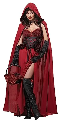 CALIFORNIA COSTUME COLLECTIONS Damen Rotkäppchen Kostüm - Dark Red Riding Hood 01185 (X-Large) - Verwandeln Sie sich in die verführerische Rotkäppchen-Figur! Dieses Kostüm in Dunkelrot ist perfekt für Karneval und Fasching. Ein echter Hingucker, der für Aufsehen sorgt! Ideal für unvergessliche Auftritte!