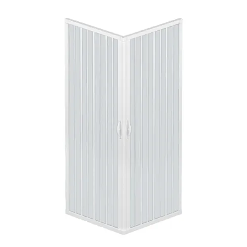 Duschkabine mit Falttüren 100 x 100 cm - Verkleinerbar und Freistehend - Duschkabinen & -wände, kürzbar bis 90 x 90 cm, mit großer Faltöffnung für einfachen Zugang. Hergestellt aus langlebigem Antikalkharz, ideal für Ihr Badezimmer.