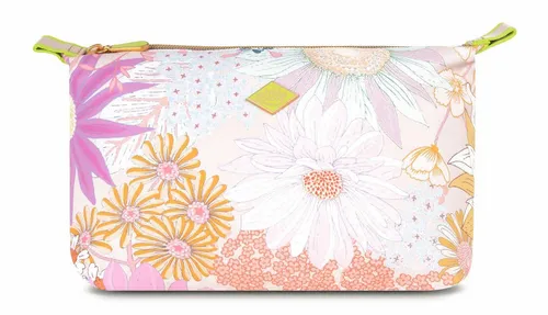 Oilily Kosmetiktasche Camila - Floral Design - Stylische Kosmetiktasche in floralem Design, aus 100% recyceltem Polyester, mit geräumigem Hauptfach und praktischen Befestigungsschlaufen. Perfekt für unterwegs!
