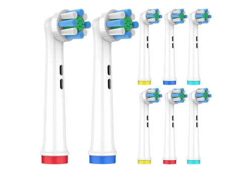 Wunder Zahnstocher Mundpflegecenter Aufsteckbürsten für Oral B 8er Pack - Zahnbürstenaufsätze für Oral B, Aufsteckbürsten, Aufsteckbürsten kompatibel mit Oral B, Rotierender Impuls-Bürstenkopf