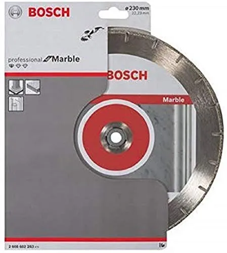 Bosch Accessories Professional 2608602283 Diamant Trennscheibe DIA-TS 230 x 22,23 für Marmor - Diamant-Trennscheibe für präzises Schneiden von Marmor und Kunststoff, langlebig und kompatibel mit gängigen Winkelschleifern.