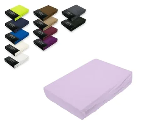 EXKLUSIV HEIMTEXTIL Frottee Spannbettlaken 200 x 220 cm - Spannbetttücher aus 80% Baumwolle und 20% Polyester, Öko-Tex zertifiziert, mit Rundumgummizug für perfekten Sitz und Pflegeleicht bis 60°C.