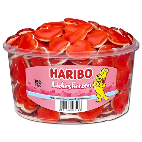  Haribo Liebesherzen, Fruchtgummi, 150 Stück 6,63€/1kg