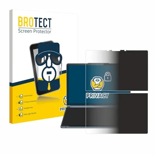 BROTECT Anti-Spy Blickschutzfolie für Lenovo Yoga Book 9i Gen 9 Privacy Screen Protector [Displayschutz-Folie, Sichtschutz, Blaulichtfilter]