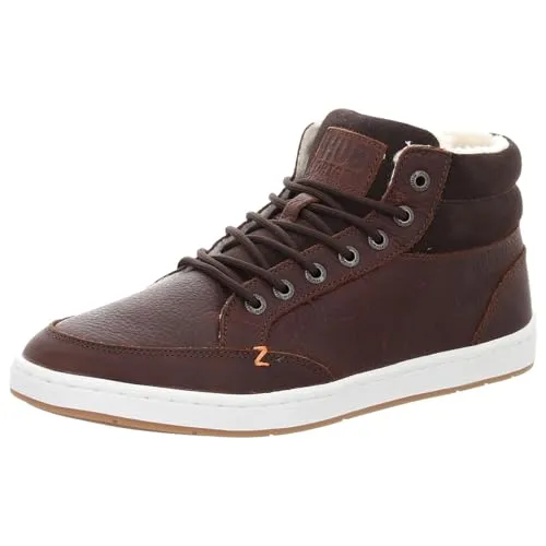 HUB BV Male Dark Brown Gr. 43 - Herren-Sneaker aus hochwertigem Leder, stilvoll und bequem für den Alltag.