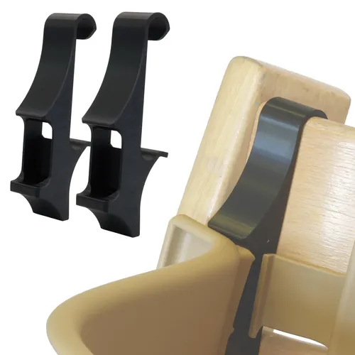 Adapter für altes Modell des Tripp Trapp Stuhls – Verbindet das Babyset mit dem alten Modell – Vor 2003 – Einfache Klemmbefestigung - Schwarz